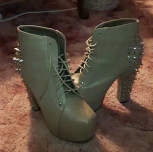 Glaze Spiked Heel Booties